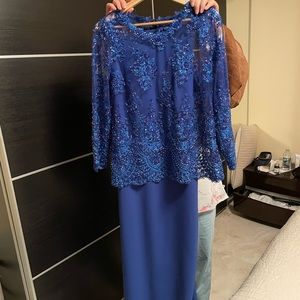 Calvin Klein with sapphire blue stone blouse Chanel material size large